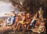 Bacchanal before a Statue of Pan Poussin